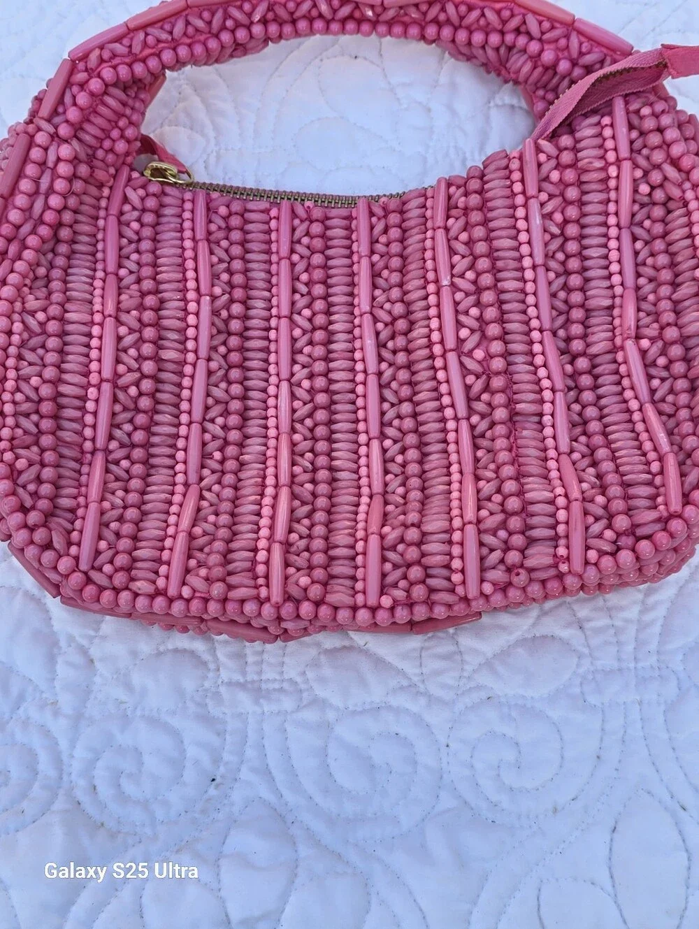 Viral Pink Tiktok Trend Beaded Bag Handcrafted In India